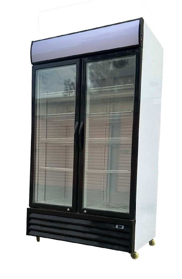 2 glass upright display fridge