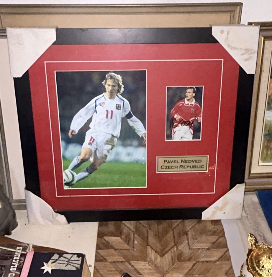 Signed Pavel Nedved Collage with COA (510 wide x 450 high)
