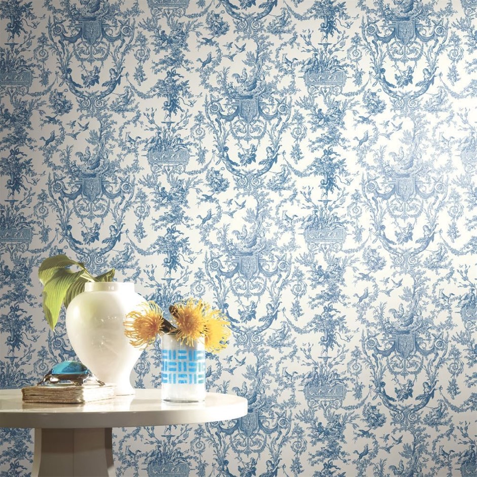 York Wallcoverings Ashford Toiles Old World Toile Prepasted Removable Wallp