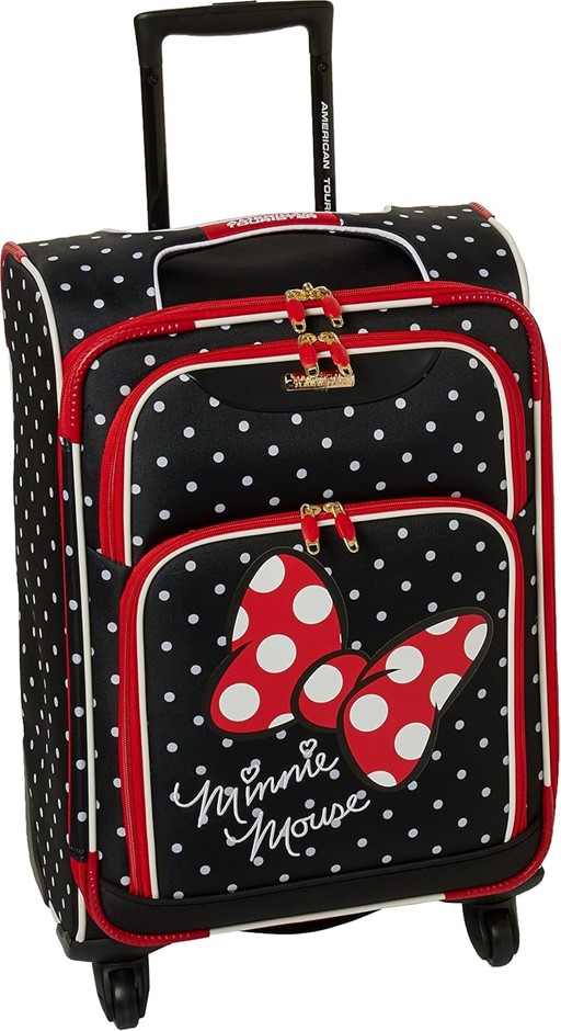 American Tourister Disney Softside Luggage with Spinner Wheels, Mickey Mous