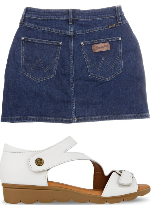 BUNDLE: WRANGLER Women's Straight Mini Skirt, Size 6, 64.8% Cotton, Dark Ri