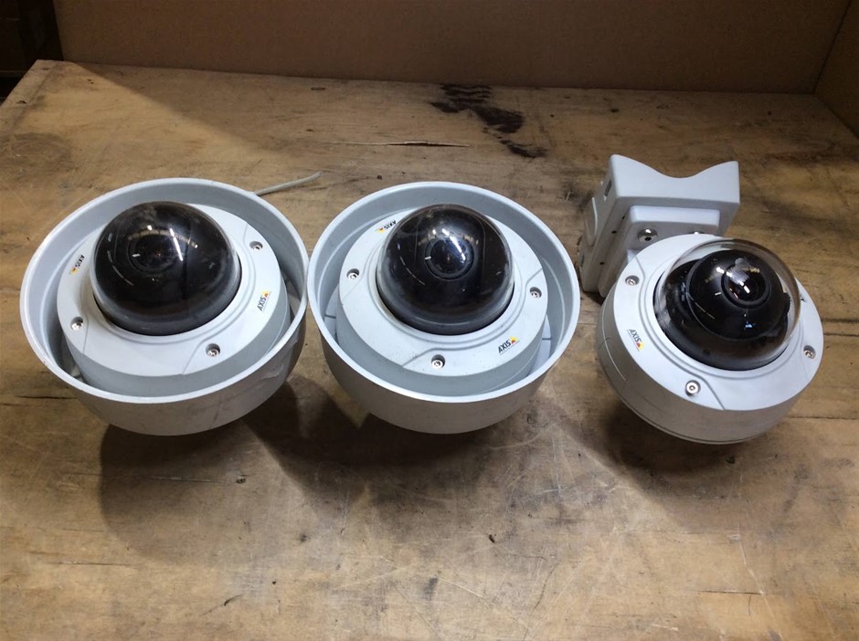 AXIS Mix Model Dome Network Cameras (Lot of 3)