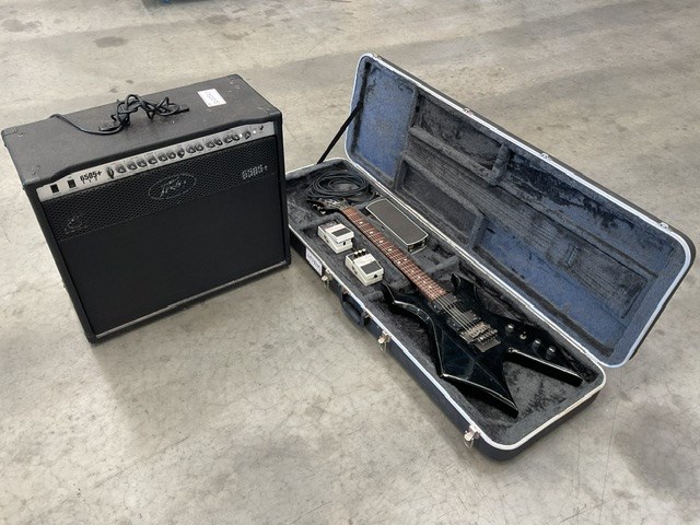 BC Rich Electric Guitar and Peavey Amplifier