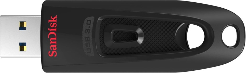 SANDISK SDCZ48-128G-U46 128GB Ultra USB 3.0 Flash Drive - Black.