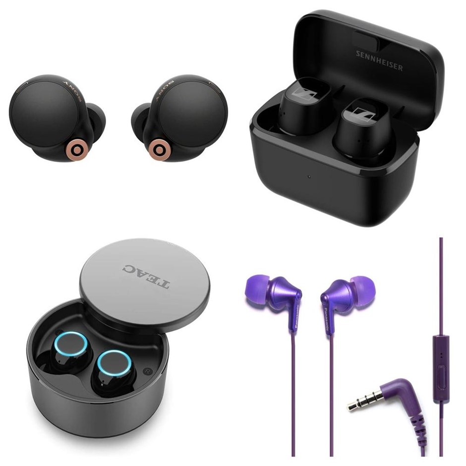 4 x Assorted Earbuds. 1 x SONY WF-1000XM4 TWS Earbuds. 1 x SENNHEISER CX Pl