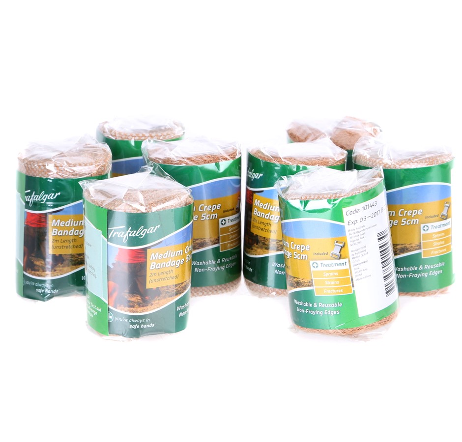 6 x Packs of 6 TRAFALGAR Medium Support Crepe Bandages 5cm.