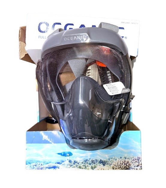 3 x OCEANIC Full Face Snorkel Mask, Flow Tech Maximum Air Intake, 1 x Size