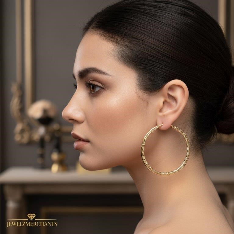 18K/Italy Gold Filled Earring -(stamped 18K/Italy)-Warranty Quality