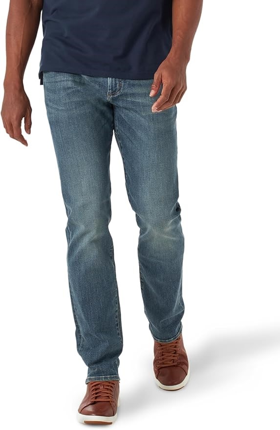 LEE Men's Extreme Motion Straight Taper Jean, Size 42x32, Mayday, 102015013