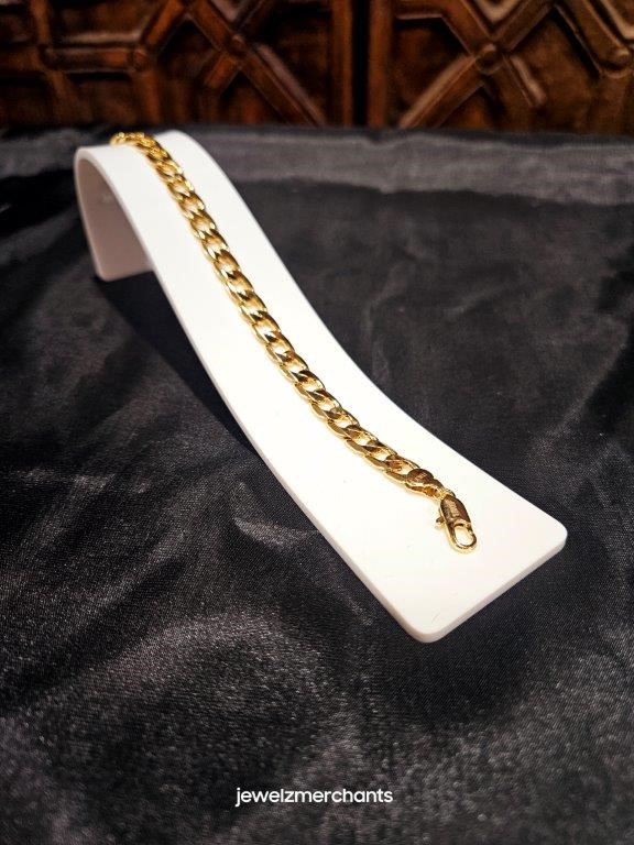 18KGoldFilled/Italy Stamped Yellow Bracelet -17.5cm