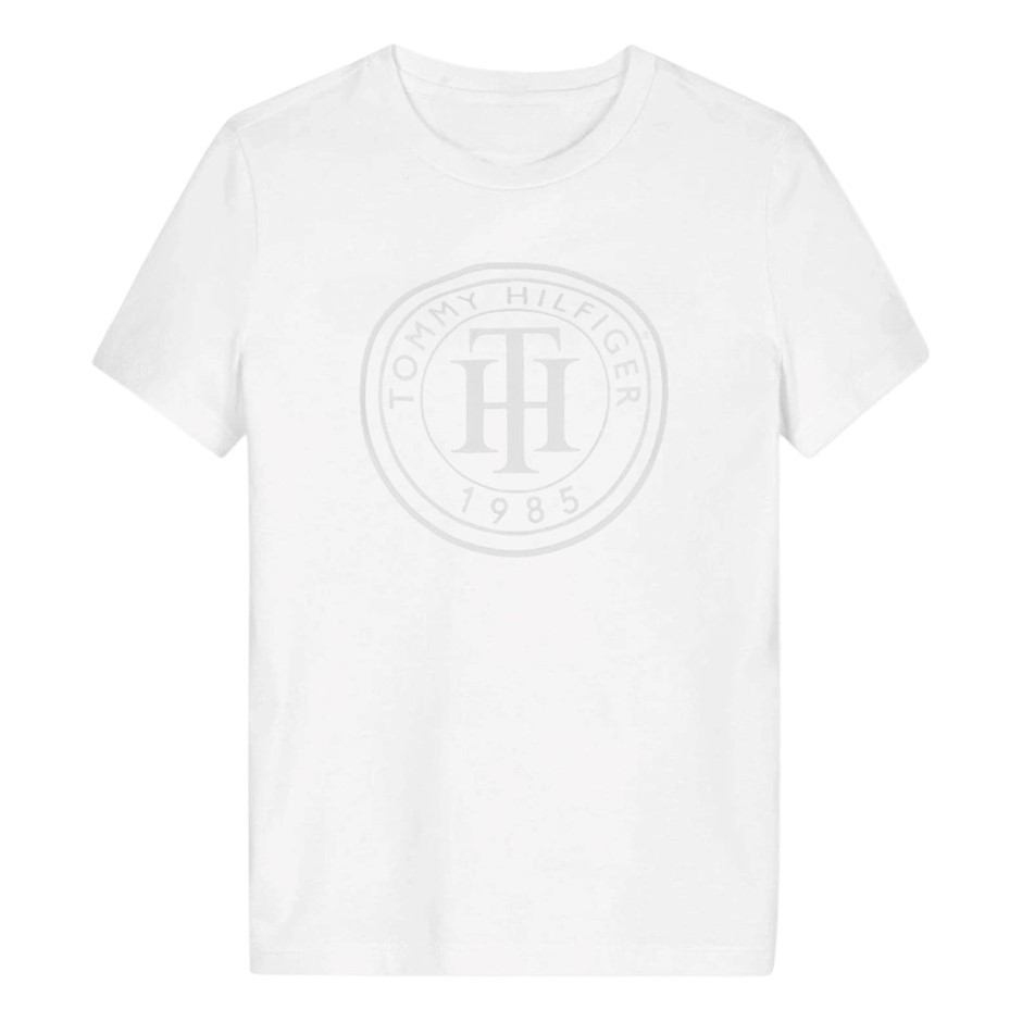 TOMMY HILFIGER Women's Tee, Size 2XL, 100% Cotton, 174 Bright White (8IW).