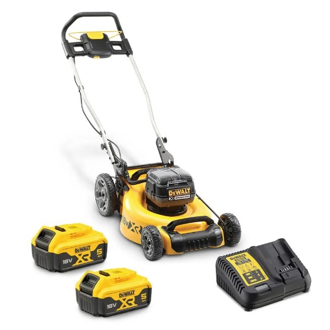 DeWALT 36V Brushless 2 x 5.0Ah 510mm (20") Lawn Mower Kit c/w 2 x 5.0Ah Bat