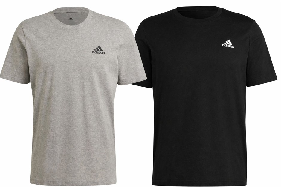 2 x ADIDAS Men's SL SJ Tee, Size AU XL, 100% Cotton, Black and Grey