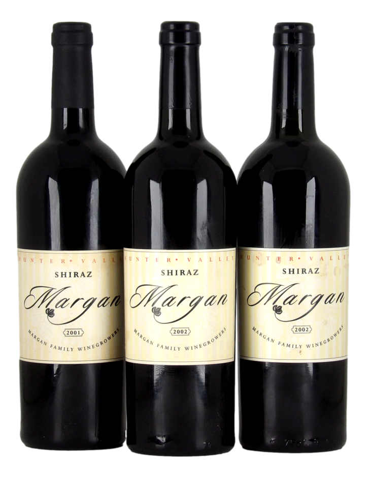 Margans Shiraz 2001/02 (3x 750mL).Hunter Valley