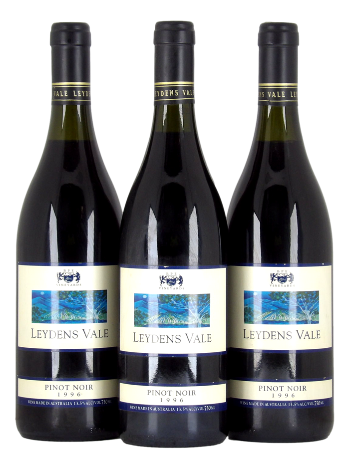 Leydens Vale – Pinot Noir (Blue Pyrenees) 1996 (3x 750mL).Vic