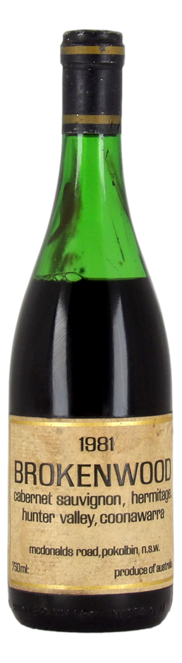 Brokenwood Hermitage Cabernet Sauvignon 1981 (1x 750mL) Hunter Valley-Coona