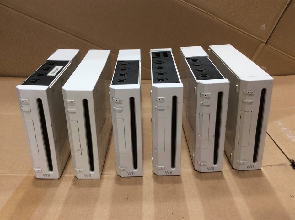 Nintendo RVL-001 (AUS) Wii Console - White (Lot of 6)