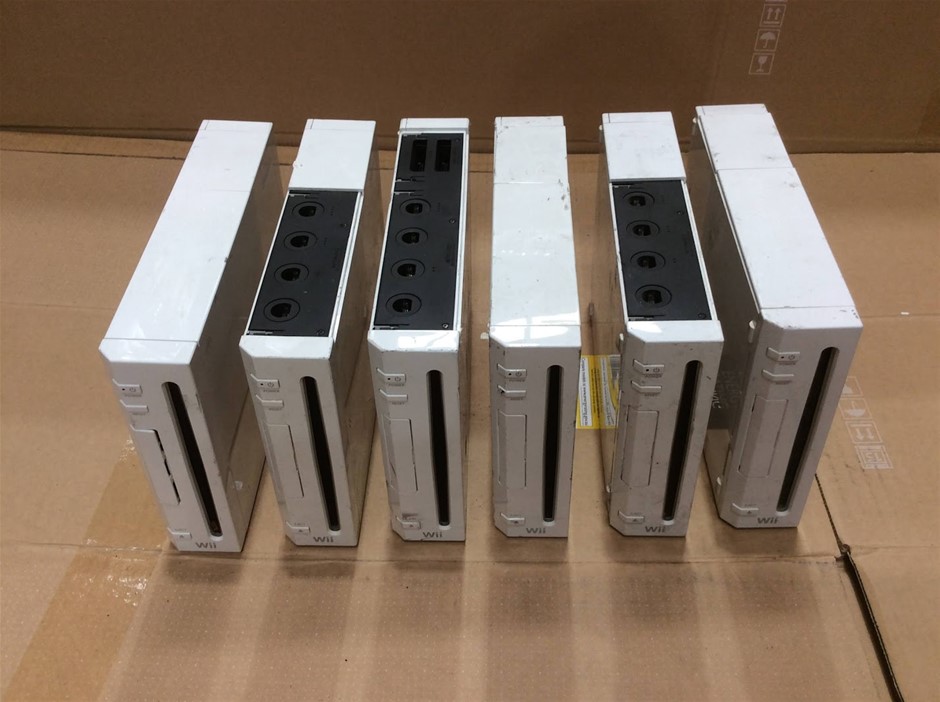 Nintendo RVL-001 (AUS) Wii Console - White (Lot of 6)