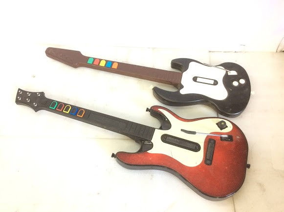 Guitar Hero Mix Brand Wireless Guitar Controllers (Lot of 2)