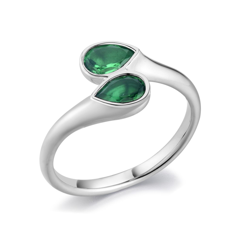 0.67tcw Fine Emerald Designer Gold Ring