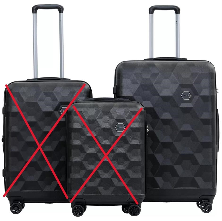 TOSCA Bahamas Luggage, Large: 74cm, Black. PC: 071. NB: Has been used, Has