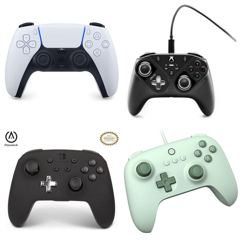 4 x Assorted Gaming Controllers. 1 x PLAYSTATION DualSense Wireless For PS5