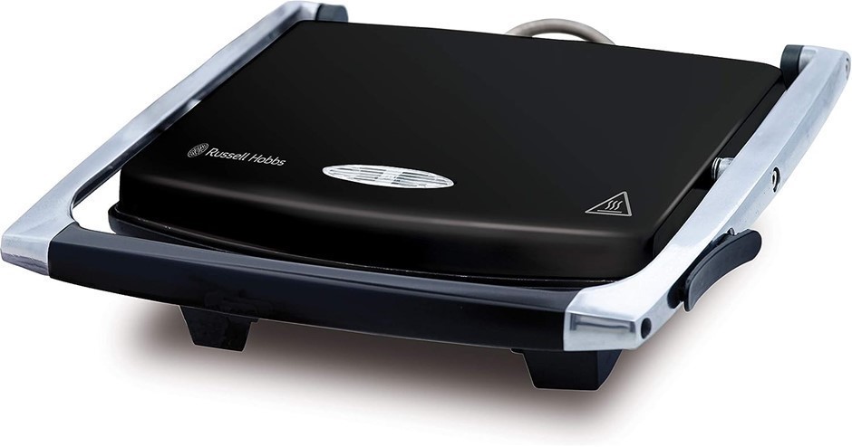 RUSSELL HOBBS Sandwich Press, RHSP801BLK, 2100W - Black. NB: Slightly Damag