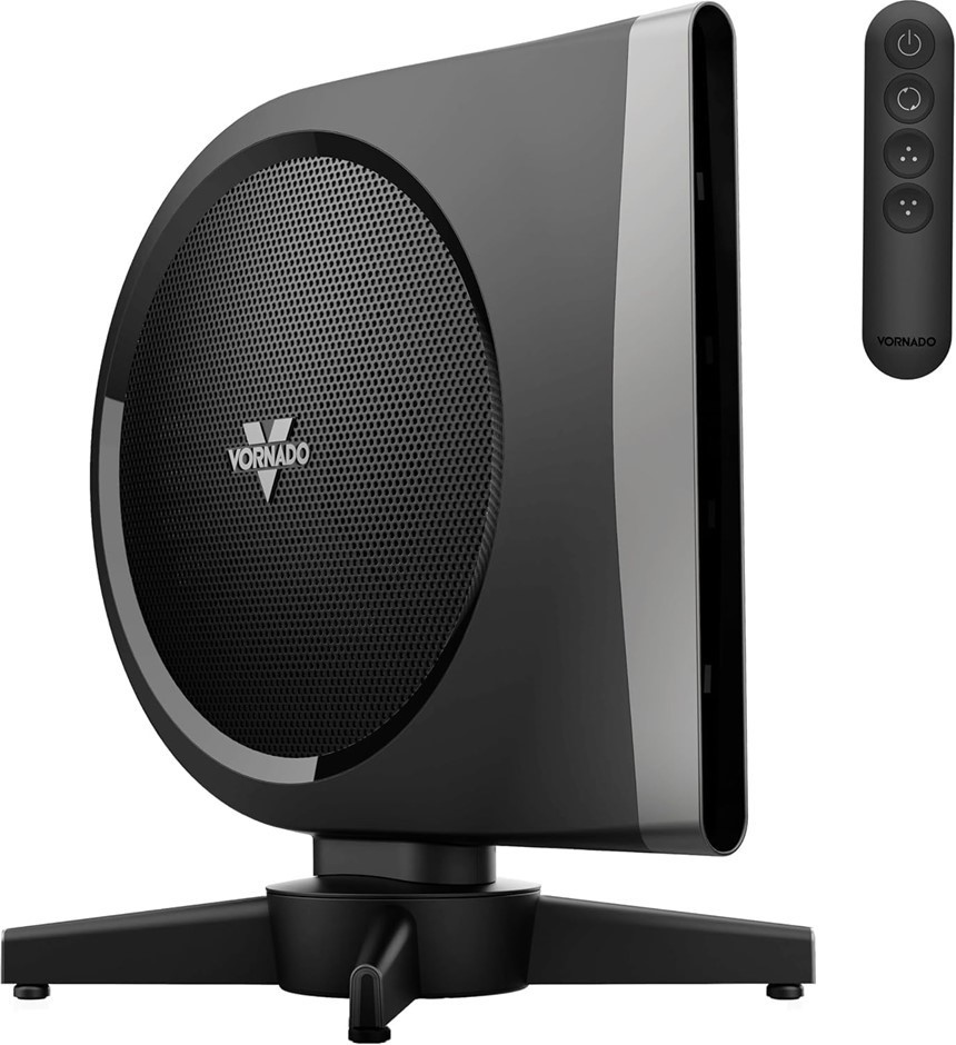 VORNADO Strata Compact Oscillating Tower Fan with Remote Control. NB: Sligh