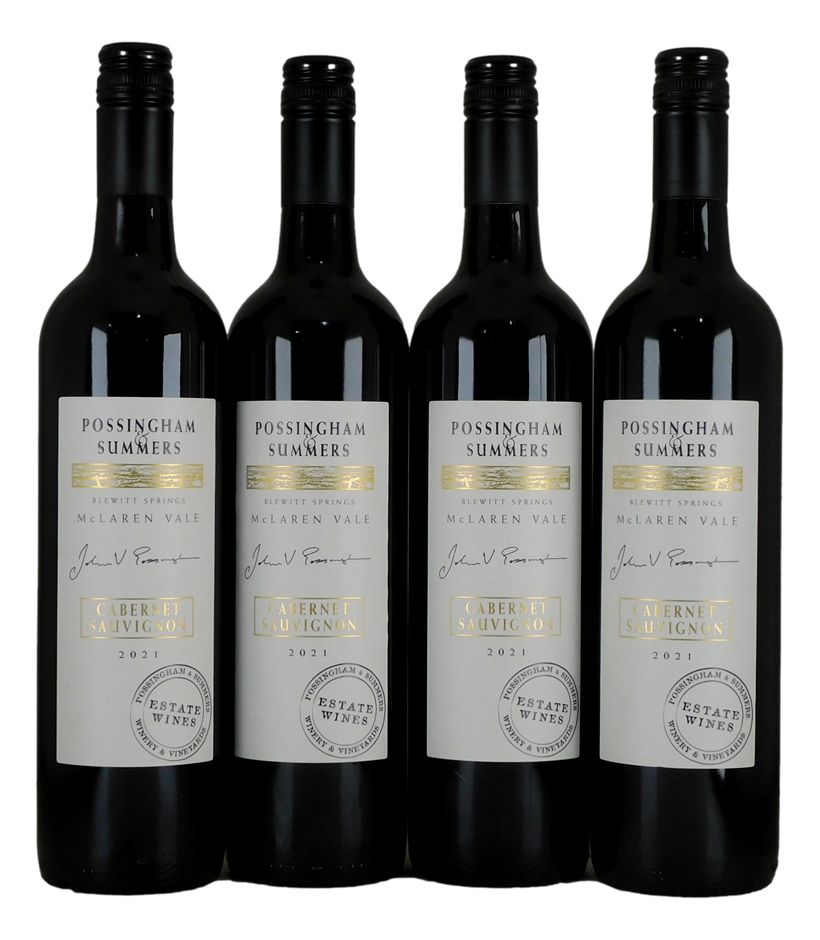 Possingham & Summers Blewitt Springs Cabernet Sauvignon 2021 (4x 750mL)