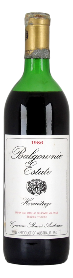 Balgownie Estate Hermitage 1986 (1x 750mL) Bendigo
