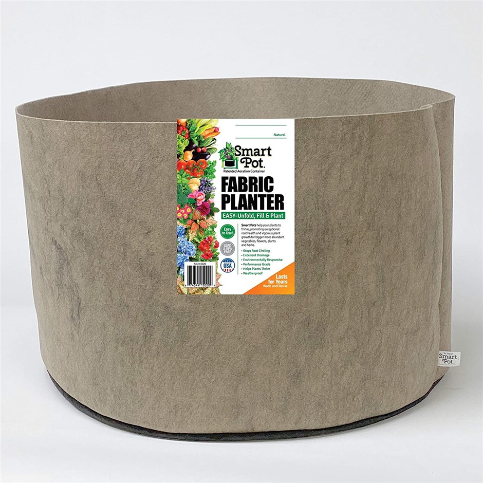 SMART POTS 1000 Gallon Soft Sided Container, 2.82 x 2.82 x 0.61m, Tan, 6100