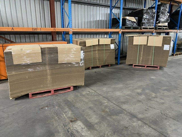 Large Qty Of Cardboard Covers 3 Pallets