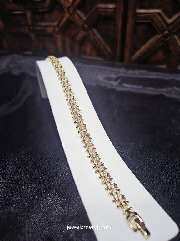 14k/Italy stamped Yellow Gold Filled Cuban Bracelet -18cm