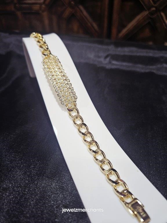 14k/Italy stamped Yellow Gold Filled  Bracelet -19cm