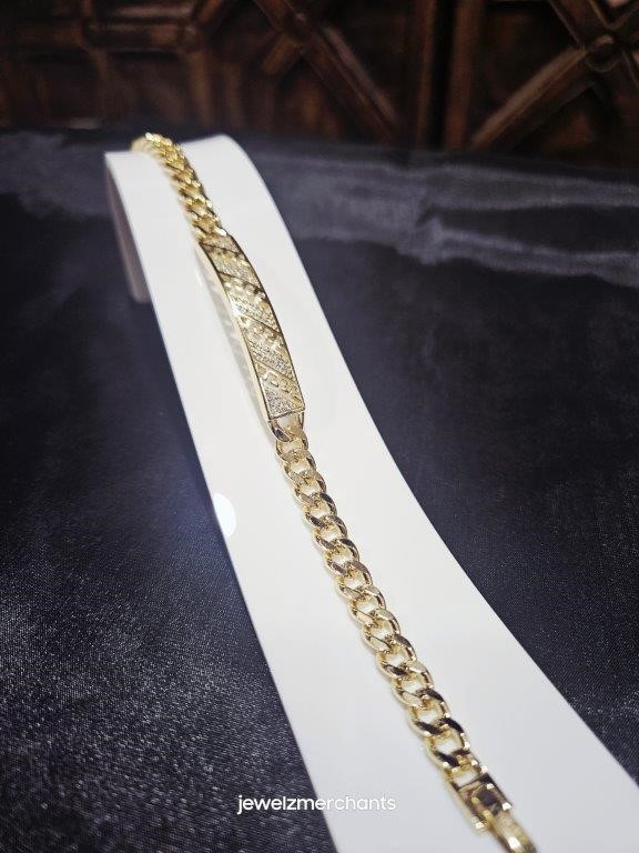 14k/Italy stamped Yellow Gold Filled Versace Design Bracelet -18cm
