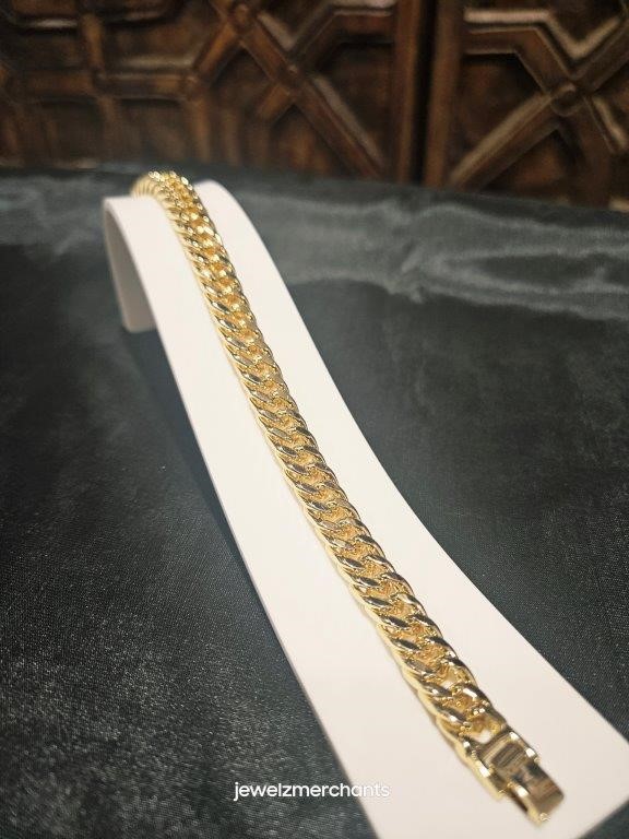 14k/Italy stamped Yellow Gold Filled  Cuban Bracelet -20cm