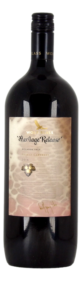 Wolf Blass Heritage Release Shiraz Cab 2016 (1x 1.5L), McLaren Vale 5* Prov