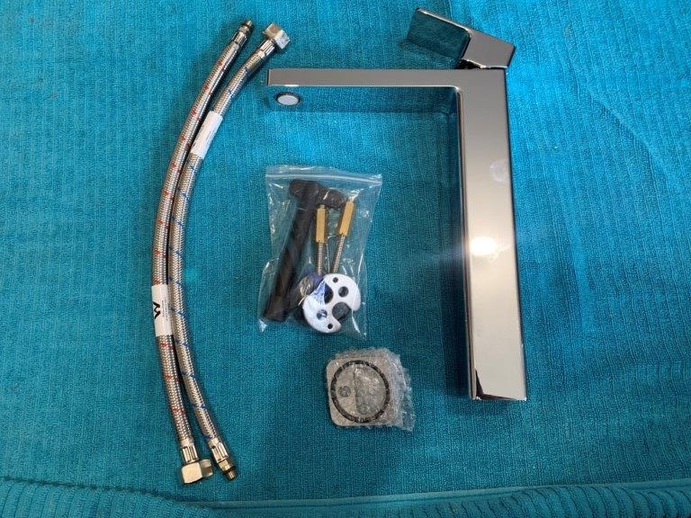 New in Box Dorf Epic Tower Basin Mixer Tap, Brass - Quantity 1