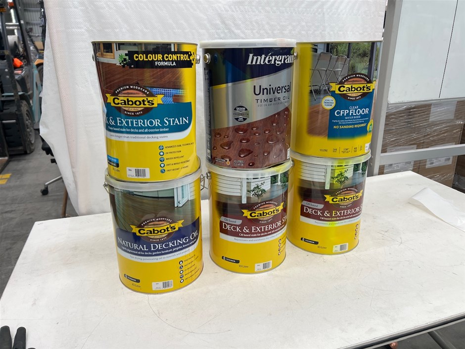 Assorted 10Lt Tins of Deck Stain
