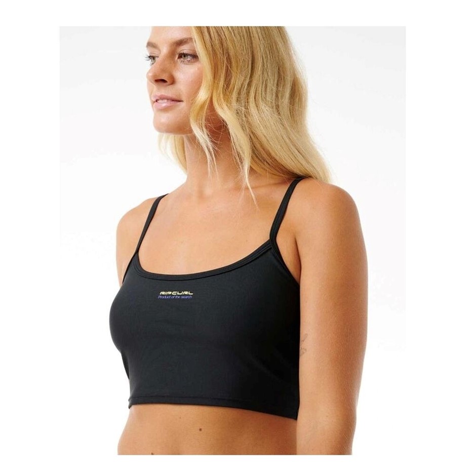 RIP CURL Women's Search D-DD Tank Bikini Top, Size M, Black. RRP: $79.99.