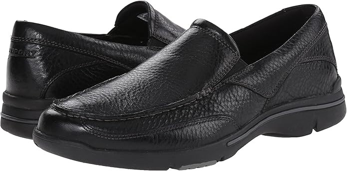 ROCKPORT Men's Eberdon Loafer, Black Leather/Flint, Size US8M  (K71228).  B