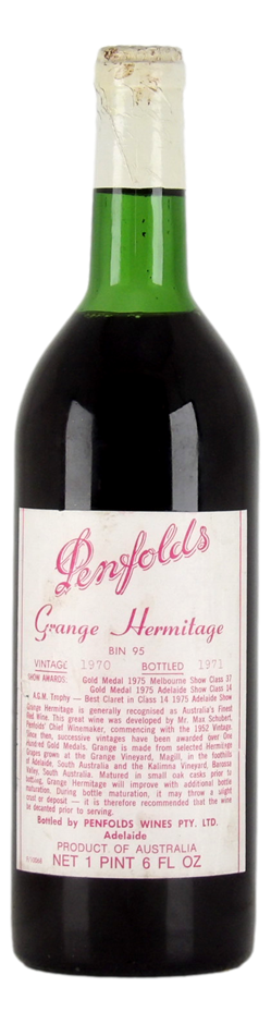 Penfolds Bin 95 Grange Hermitage 1970 (1x 1PT6FLOZ) SA.