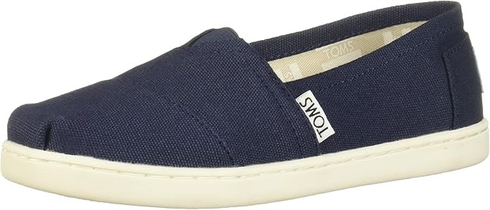 TOMS Unisex-Child Classic Alpargata Sneaker, Navy Canvas, US 5.5 / UK 4.5 /