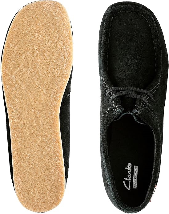 CLARKS Women's Padmora Oxford, Black Suede, 8 M US / UK 5.5.  Buyers Note -