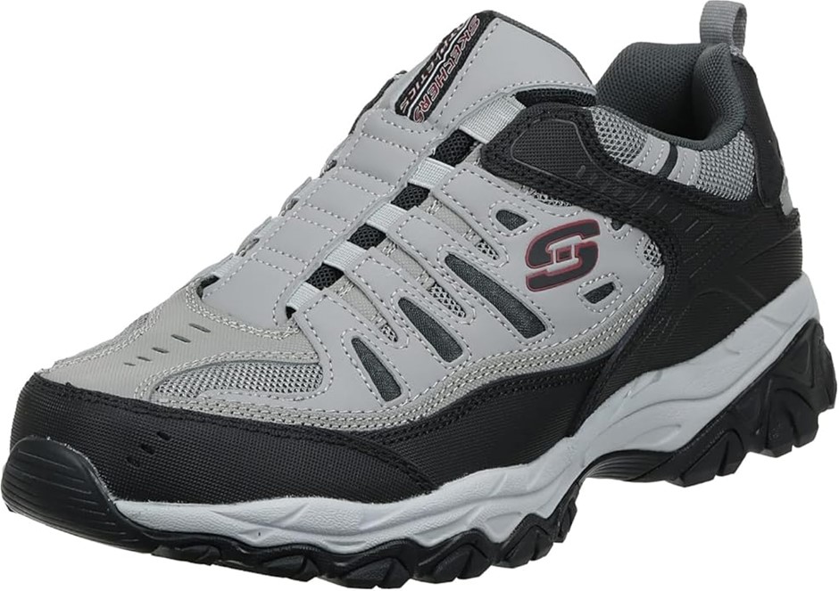 SKECHERS Men's Afterburn M fit Wonted, Gray/Black, Size US 9.5/ EU 42.5 (51