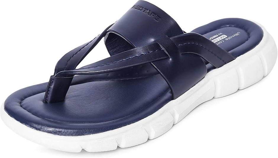 RED TAPE Men's Classic Thong Sandal, Navy, UK11/EU 45 / US12 (RCS0014A). B