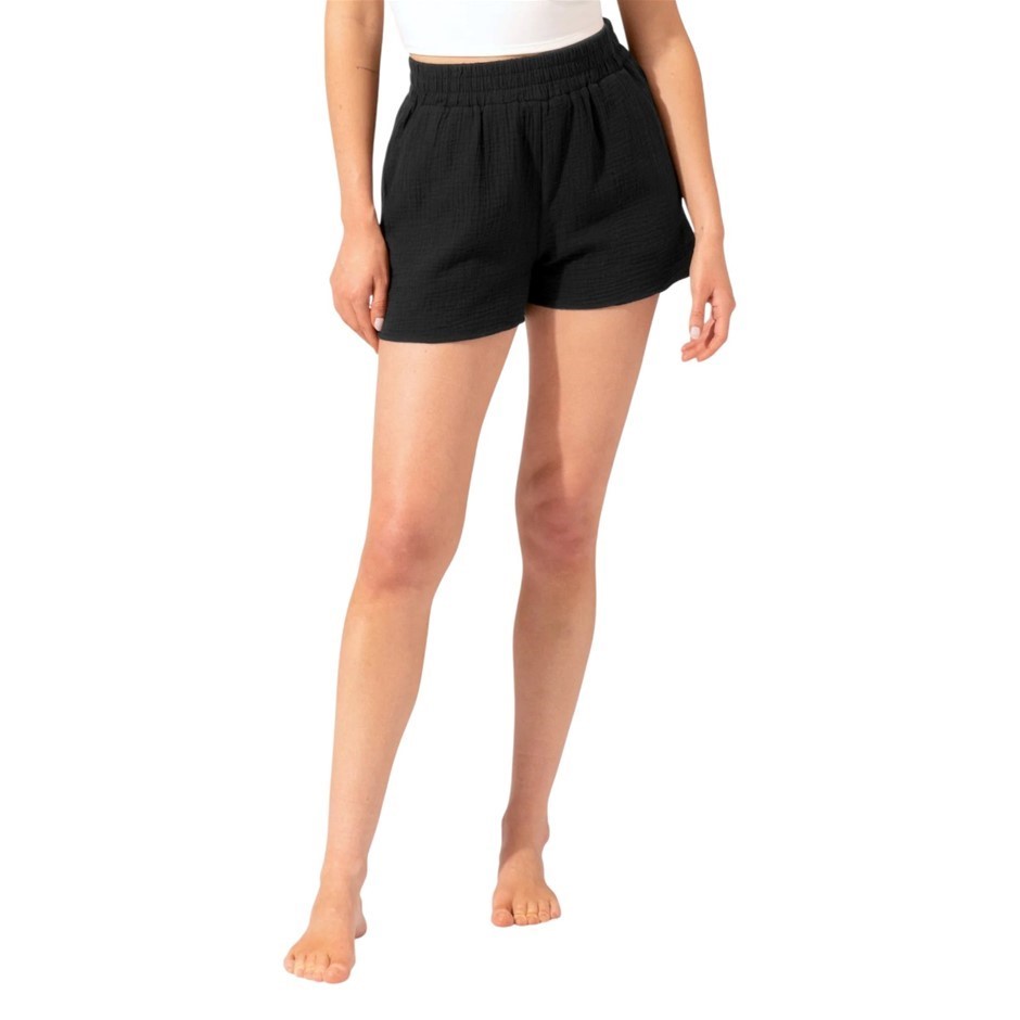 BOSTON TRADERS Women's Gauze Shorts, Size M, 100% Cotton, Black.  Buyers No