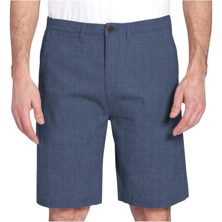 JACHS Men's Chambray Shorts, Size 36, 98% Cotton, Navy. Buyers Note - Disc