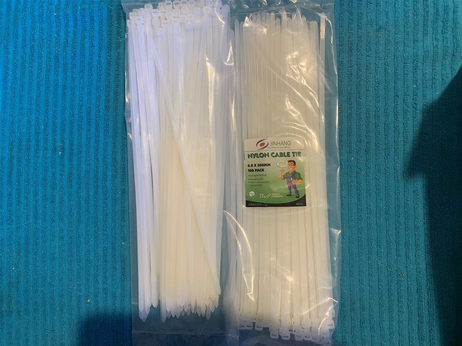 New in Packaging Jinhang Nylong Cable Ties - Qty 30 Packs