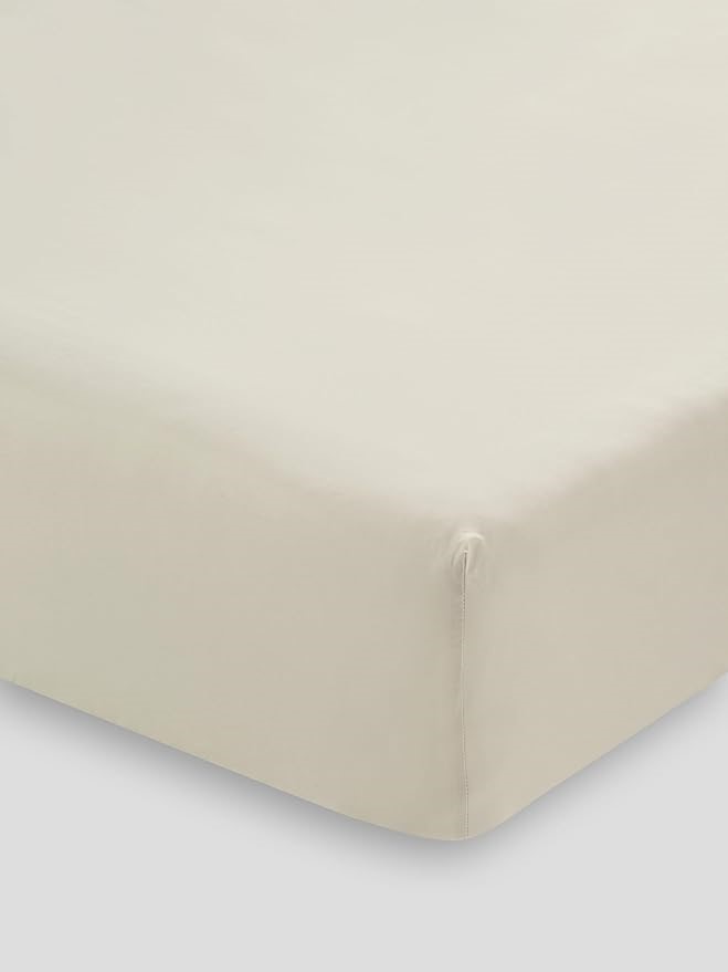 Linen House 01725G630 300TC Cotton Percale Single Bed Fitted Sheet, Linen